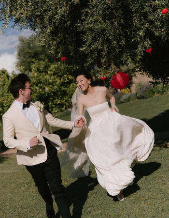 Bride and groom at luxury destination wedding at Finca Morneta, Mallorca, Spain